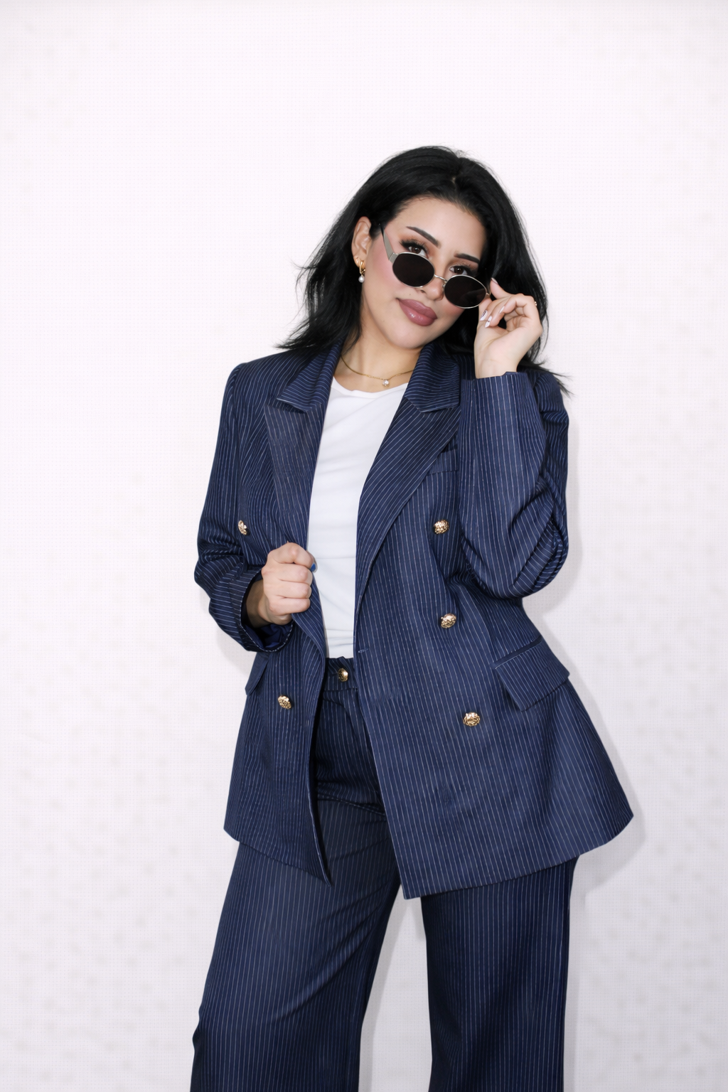Éclat d’Azur Suit - Blue Stripe