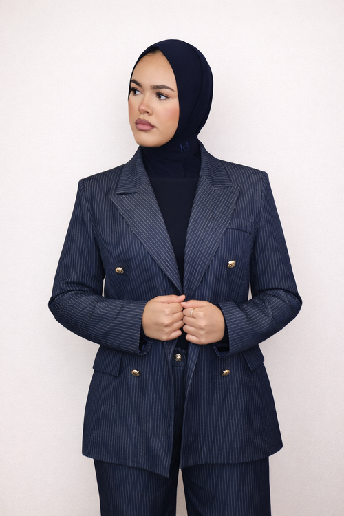 Éclat d’Azur Suit - Blue Stripe